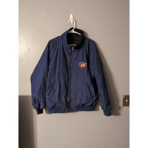 Oscar Mayer Blue Fleece Lined Jacket Size L Zip Pockets Men's Columbia...